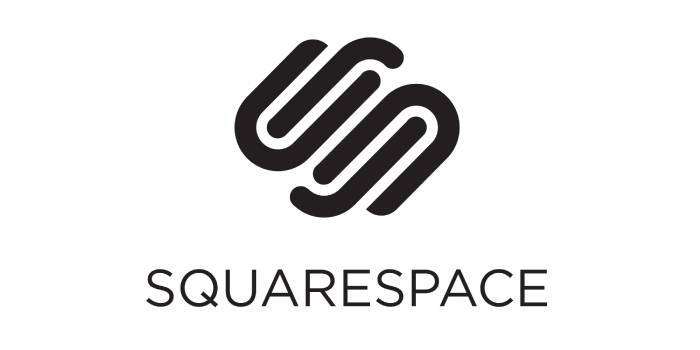 Squarespace-logotypen har en djärv, abstrakt svart ikon ovanför ordet SQUARESPACE i versaler, rena svarta bokstäver på en vit bakgrund - perfekt för dem som söker digital rådgivning eller hjälp med hemsida. winwinweb